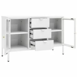 Deals ✔️ VidaXL Sideboard White 41.3"x13.8"x27.6" Steel and Tempered Glass ✔️ 11 Deals ✔️ VidaXL Sideboard White 41.3"x13.8"x27.6" Steel and Tempered Glass ✔️ -Cabinets & Storage Sales image 6 336077