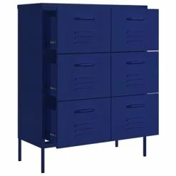 Wholesale 😀 VidaXL Drawer Cabinet Navy Blue 31.5"x13.8"x40" Steel ⌛ -Cabinets & Storage Sales image 6 336145