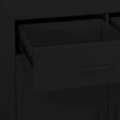 Best deal 👍 VidaXL Storage Cabinet Black 31.5"x13.8"x40" Steel 🧨 -Cabinets & Storage Sales image 6 336160