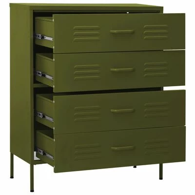 Cheap π VidaXL Chest of Drawers Olive Green 31.5"x13.8"x40" Steel β€οΈ 6 Cheap π VidaXL Chest of Drawers Olive Green 31.5"x13.8"x40" Steel β€οΈ - Image 6