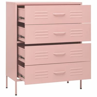 Wholesale π VidaXL Chest of Drawers Pink 31.5"x13.8"x40" Steel π€© 6 Wholesale π VidaXL Chest of Drawers Pink 31.5"x13.8"x40" Steel π€© - Image 6