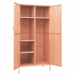 Best reviews of 😍 VidaXL Wardrobe Pink 35.4"x19.7"x70.9" Steel 😀 -Cabinets & Storage Sales image 6 336247