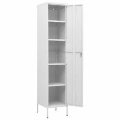 Cheapest 🌟 VidaXL Locker Cabinet White 13.8"x18.1"x70.9" Steel ⌛ -Cabinets & Storage Sales image 6 336260