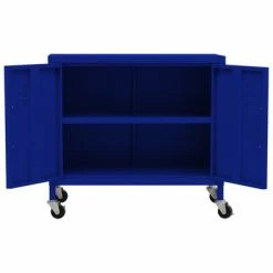 Wholesale 😀 VidaXL Storage Cabinet Navy Blue 23.6"x13.8"x22" Steel 🧨 -Cabinets & Storage Sales image 6 336262