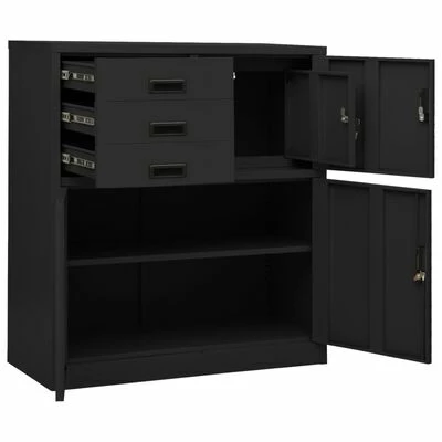 Coupon 🛒 VidaXL Office Cabinet Anthracite 35.4"x15.7"x40.2" Steel 😉 6 Coupon 🛒 VidaXL Office Cabinet Anthracite 35.4"x15.7"x40.2" Steel 😉 - Image 6