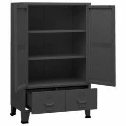 Cheap 😍 VidaXL Industrial Storage Cabinet Anthracite 27.6"x15.7"x45.3" Metal ✔️ 11 Cheap 😍 VidaXL Industrial Storage Cabinet Anthracite 27.6"x15.7"x45.3" Metal ✔️ -Cabinets & Storage Sales image 6 339623