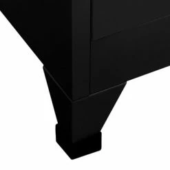 Cheapest ✨ VidaXL Locker Cabinet Black 35.4"x17.7"x70.9" Steel 👏 -Cabinets & Storage Sales image 6 339814