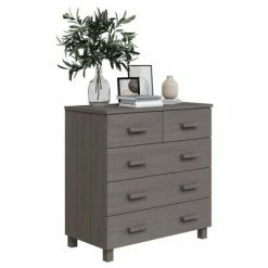 Best deal ⭐ VidaXL Sideboard Light Gray 31.1"x15.7"x31.5" Solid Wood Pine 🎁 -Cabinets & Storage Sales image 6 340423