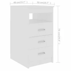 Coupon 🧨 VidaXL Drawer Cabinet White 15.7"x19.7"x29.9" Engineered Wood 🧨 11 Coupon 🧨 VidaXL Drawer Cabinet White 15.7"x19.7"x29.9" Engineered Wood 🧨 -Cabinets & Storage Sales image 6 801805