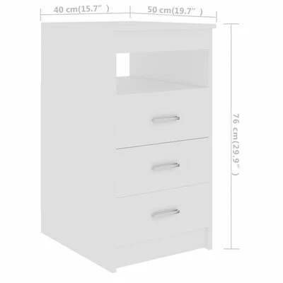 Coupon 🧨 VidaXL Drawer Cabinet White 15.7"x19.7"x29.9" Engineered Wood 🧨 6 Coupon 🧨 VidaXL Drawer Cabinet White 15.7"x19.7"x29.9" Engineered Wood 🧨 - Image 6