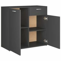 New 👍 VidaXL Sideboard Gray 31.5"x14.2"x29.5" Engineered Wood 🥰 -Cabinets & Storage Sales image 6 801834