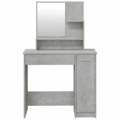 Coupon 🛒 VidaXL 👗 Dressing Table with Mirror Concrete Gray 34.1"x13.8"x53.5" 😀 -Cabinets & Storage Sales image 6 802961