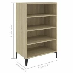 Cheapest 🔥 VidaXL Sideboard Sonoma Oak 22.4"x13.8"x35.4" Engineered Wood 👍 -Cabinets & Storage Sales image 6 806133