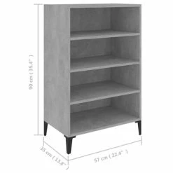 New ⭐ VidaXL Sideboard Concrete Gray 22.4"x13.8"x35.4" Engineered Wood ⭐ -Cabinets & Storage Sales image 6 806134