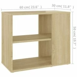 Promo 🥰 VidaXL Side Cabinet Sonoma Oak 23.6"x11.8"x19.7" Engineered Wood 👏 -Cabinets & Storage Sales image 6 806304