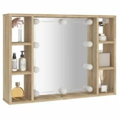Best deal ๐คฉ VidaXL Mirror Cabinet with LED Sonoma Oak 29.9"x5.9"x21.7" โจ 11 Best deal ๐คฉ VidaXL Mirror Cabinet with LED Sonoma Oak 29.9"x5.9"x21.7" โจ -Cabinets & Storage Sales image 6 808858