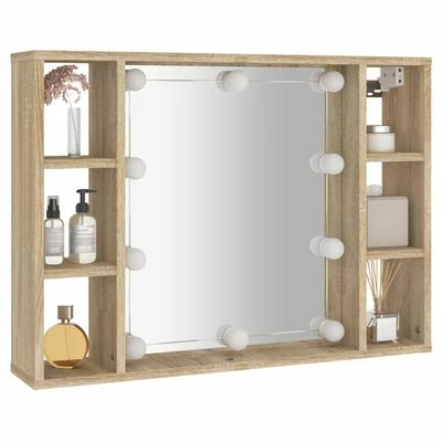 Best deal ๐คฉ VidaXL Mirror Cabinet with LED Sonoma Oak 29.9"x5.9"x21.7" โจ 6 Best deal ๐คฉ VidaXL Mirror Cabinet with LED Sonoma Oak 29.9"x5.9"x21.7" โจ - Image 6