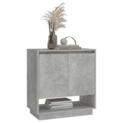 Wholesale 🔥 VidaXL Sideboard Concrete Gray 27.6"x16.1"x29.5" Engineered Wood 🌟 -Cabinets & Storage Sales image 6 809543