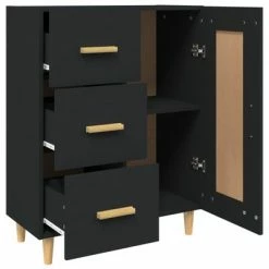 Wholesale 💯 VidaXL Sideboard Black 27.4"x13.4"x35.4" Engineered Wood 💯 -Cabinets & Storage Sales image 6 812223